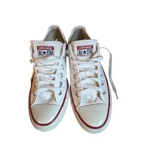 Converse Chuck Taylor All Star Low Top White Canvas Sneakers M7652 M 5.5 W 7.5
